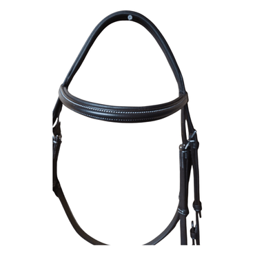Black Leather Horse Bridle – Classic Padded Design - BH-04 Havana - Youshaelia