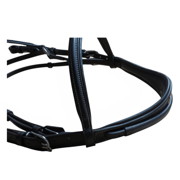 Black Leather Horse Bridle with Breastplate – Padded Comfort Set - BH3 Havana - Youshaelia