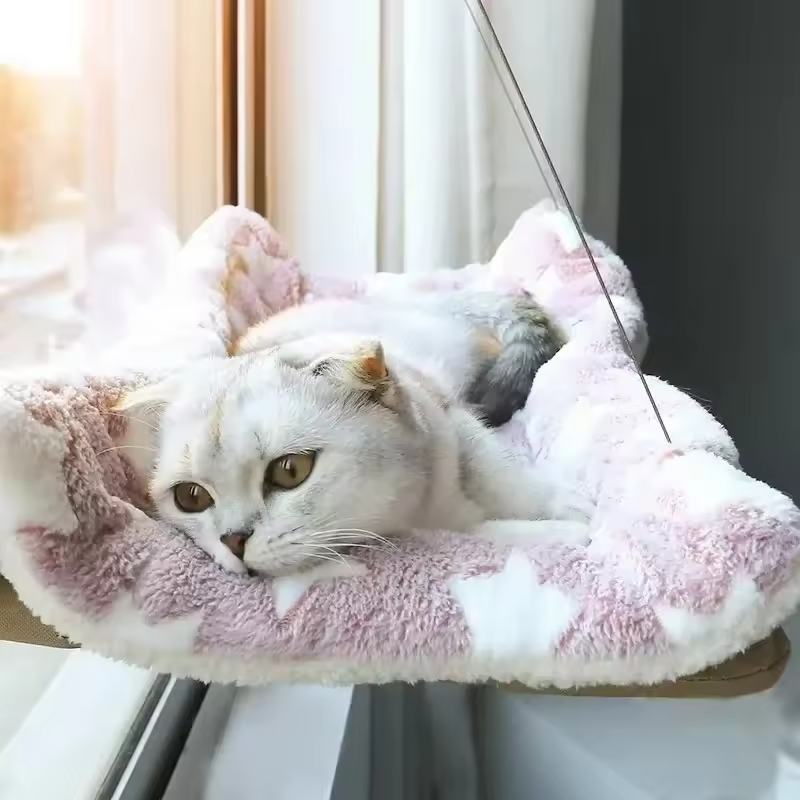 Katzen-Fensterliege mit Hängematte