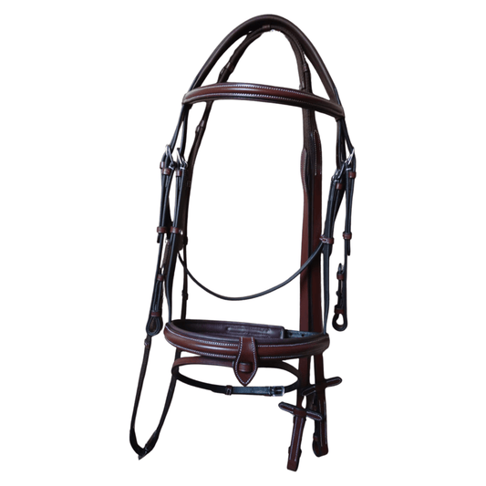 Brown Leather Horse Bridle – Padded Comfort Bridle - BH-09 Oak Brown - Youshaelia