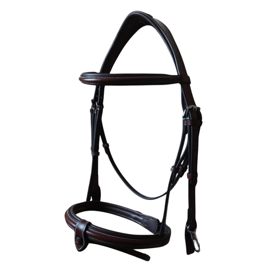 Premium Brown Leather Horse Bridle – Padded Comfort - BH-35 Oak Brown - Youshaelia